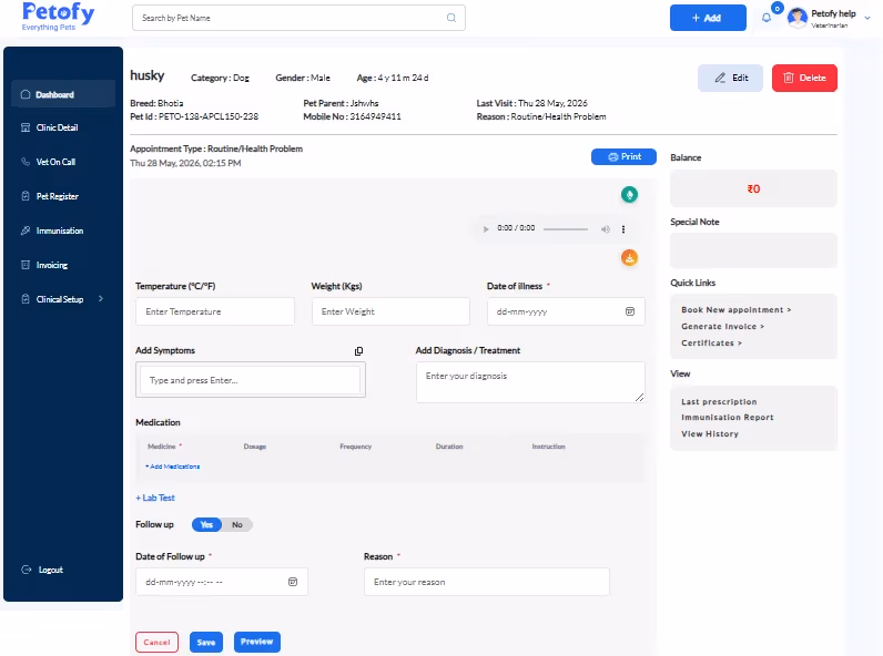 Solution Dashboard