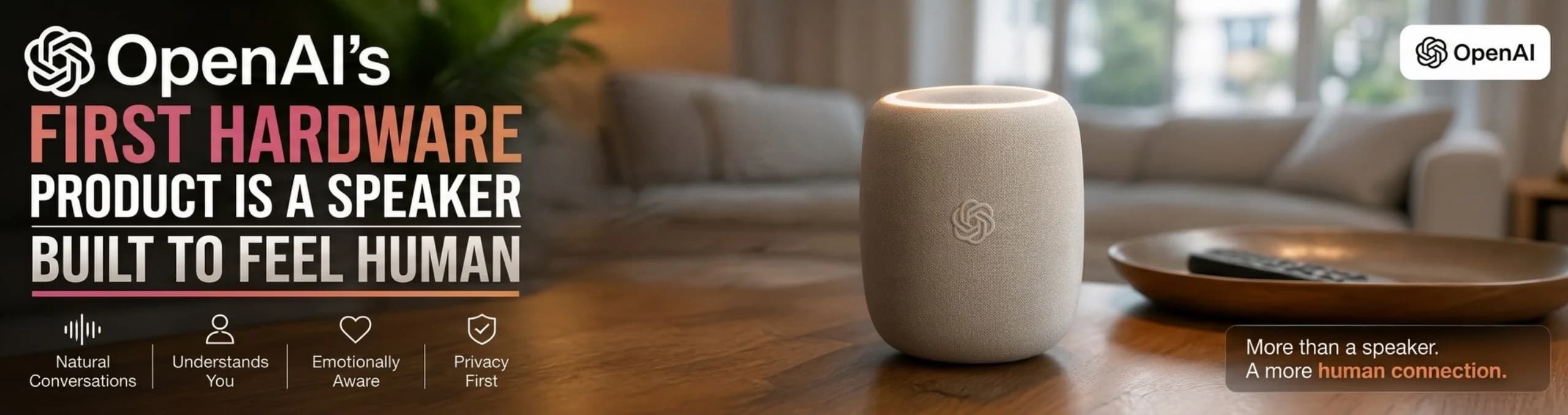 OpenAI's First Device Is a Speaker Built to Feel Human