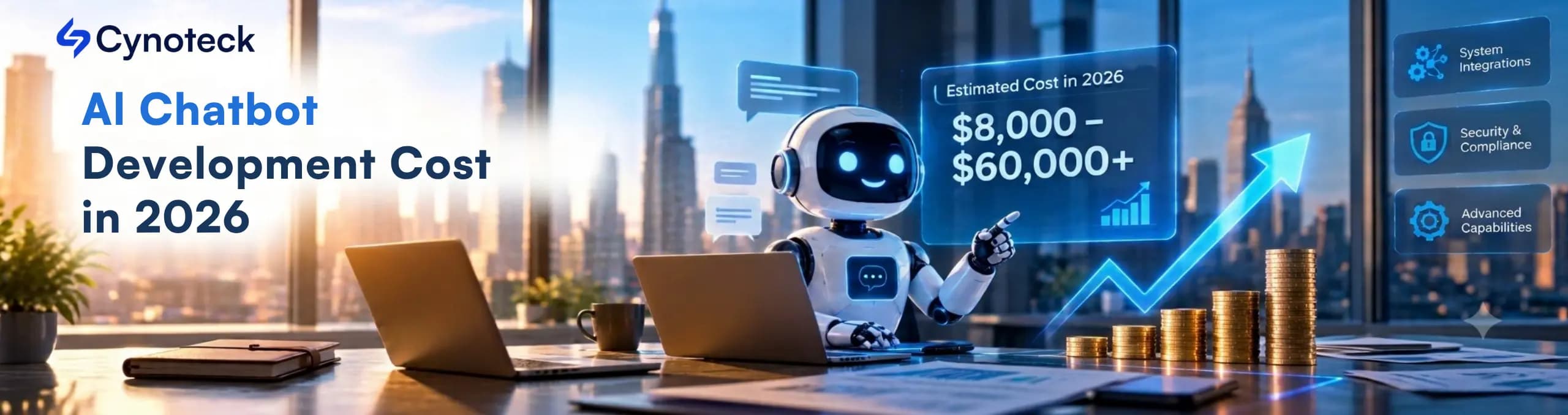 Enterprise AI chatbot development cost in 2026, from $8,000 to $60,000+, including security and integration costs